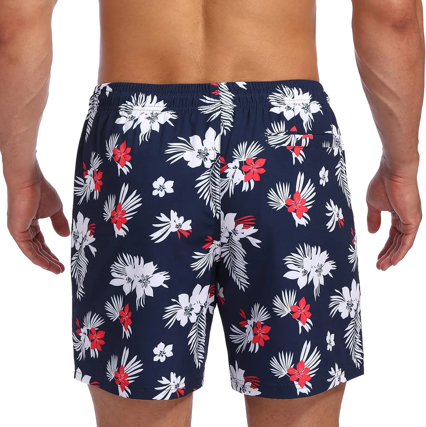 Biwisy Mens Swim Trunks Quick Dry Swim Shorts with Mesh Lining Funny Beach Shorts