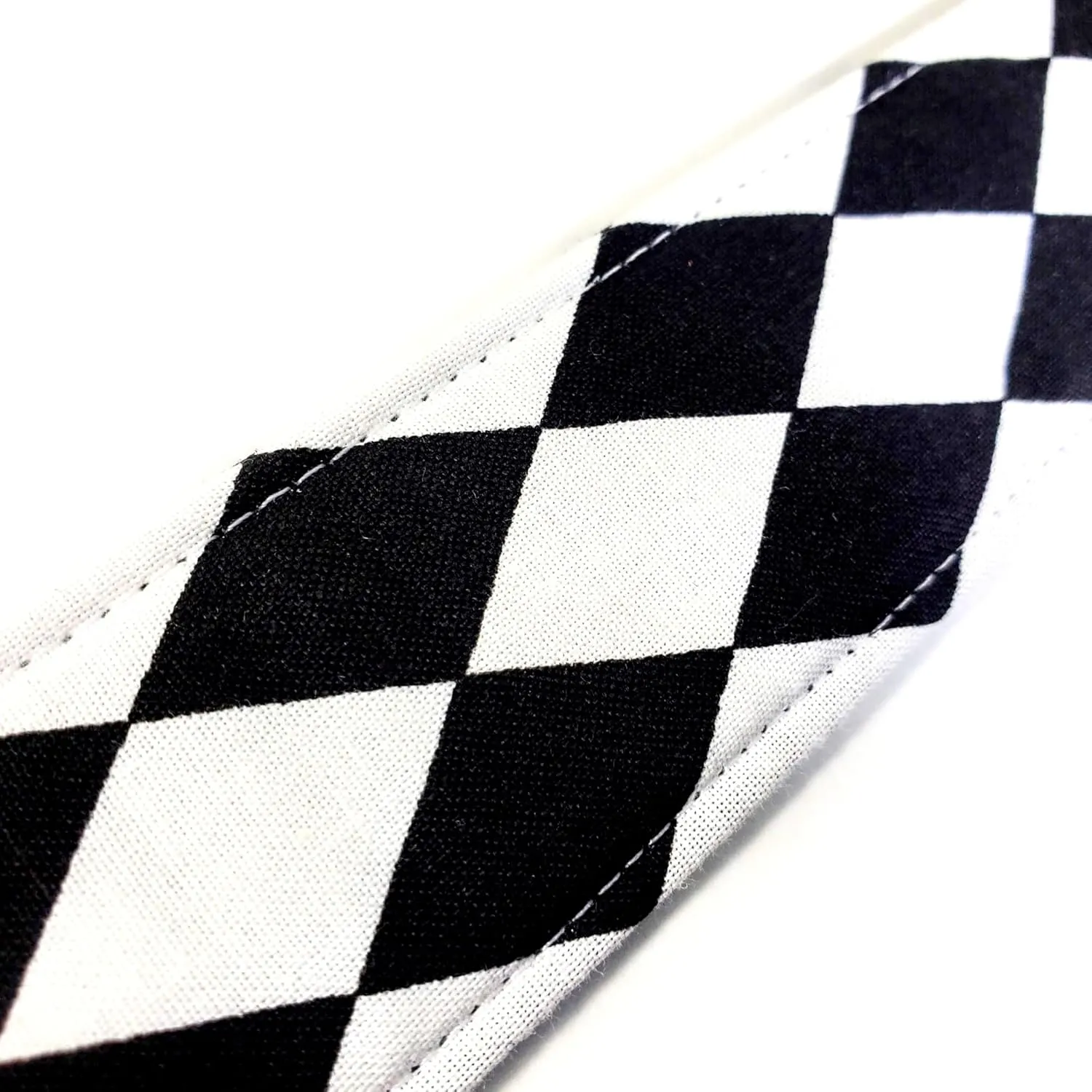 Black & White Diamond Cross Body Guitar Style Bag Strap - Checkered Guitar Style Bag Strap Custom Color- Adjustable -Double Padded- (1.5" Width, Gun Metal(Black))