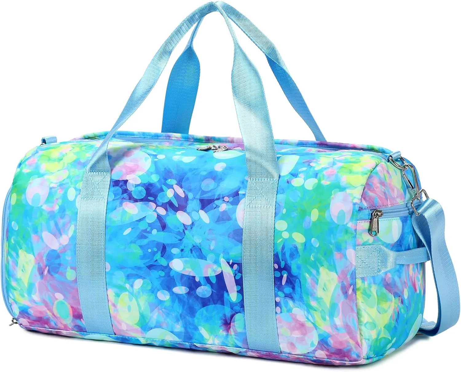 BLUBOON Duffle Bag Girls Kids Cute Gym Bag with Shoes Compartment & Wet Separation Waterproof Sports Overnight Travel Bag