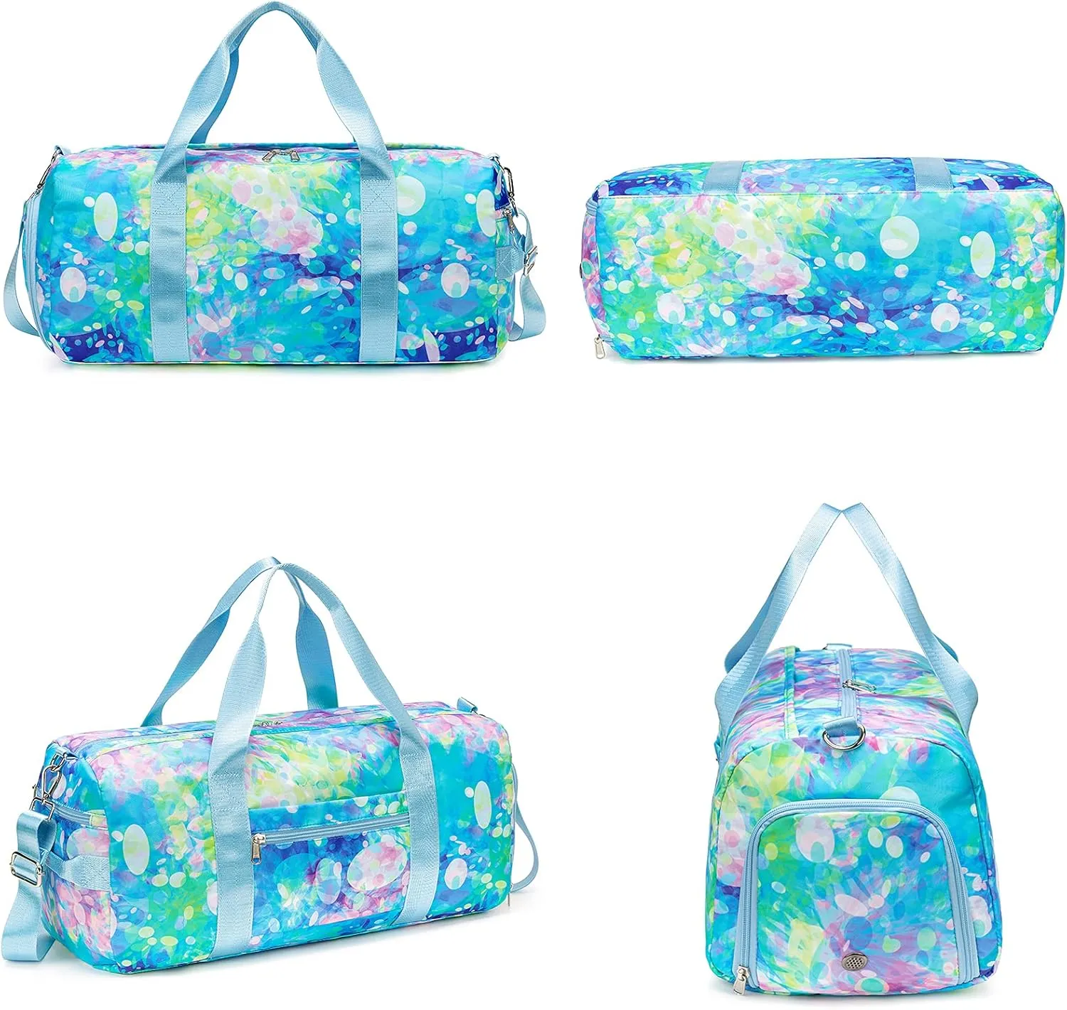 BLUBOON Duffle Bag Girls Kids Cute Gym Bag with Shoes Compartment & Wet Separation Waterproof Sports Overnight Travel Bag