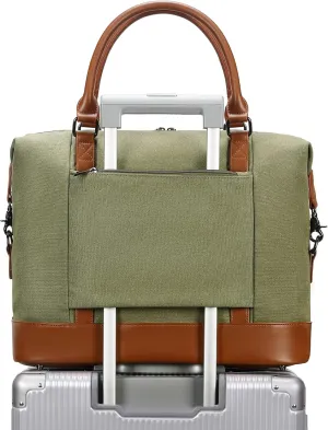 BLUBOON Travel Tote Bags with Zipper Ladies Canvas Bag Weekender Overnight Bag for Women Carry on Duffel Bag Trolley Sleeve