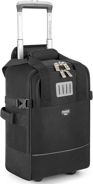 Boardingblue 17x10x9 Inches United Airlines Rolling Personal Item Under Seat Duffle Bag Luggage Suitable For Major Airlines Including Spirit and Frontier (Black, 17x10x9 Inches)
