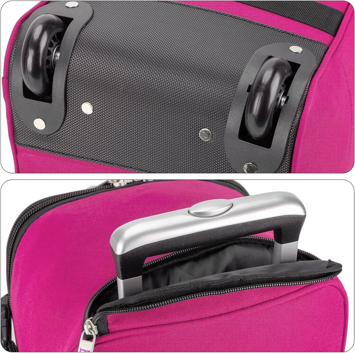 Boardingblue 17x10x9 Inches United Airlines Rolling Personal Item Under Seat Duffle Bag Luggage Suitable For Major Airlines Including Spirit and Frontier (Purple, 17x10x9 Inches)