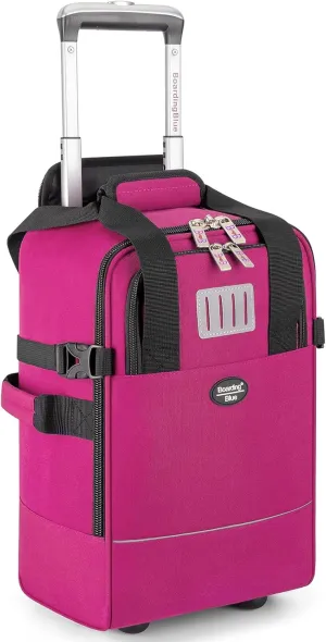 Boardingblue 17x10x9 Inches United Airlines Rolling Personal Item Under Seat Duffle Bag Luggage Suitable For Major Airlines Including Spirit and Frontier (Purple, 17x10x9 Inches)