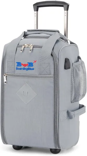 Boardingblue 17x10x9 Inches United Airlines Rolling Personal Item Under Seat Duffle Bag Luggage Suitable For Major Airlines Including Spirit and Frontier.