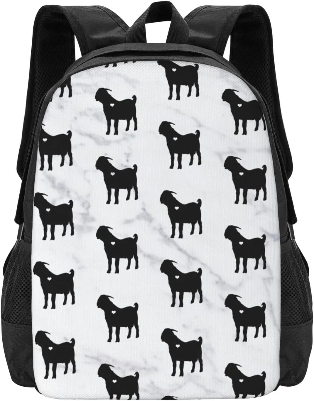Boer Goat Silhouette Classic Large Capacity Travel Backpack, Men Women Fashion Outdoor Camping Bag