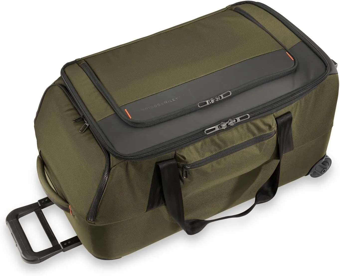 Briggs & Riley 27" Medium Upright Duffle - Checked Luggage for Travel, Suitcases with Wheels, Softside Rolling Bag for Men & Women, Self-Repairing Zipper - ZDX Collection, Hunter