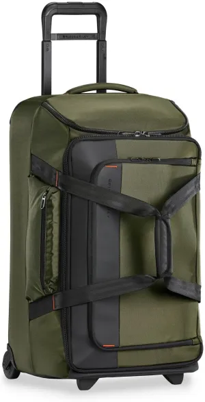 Briggs & Riley 27" Medium Upright Duffle - Checked Luggage for Travel, Suitcases with Wheels, Softside Rolling Bag for Men & Women, Self-Repairing Zipper - ZDX Collection, Hunter
