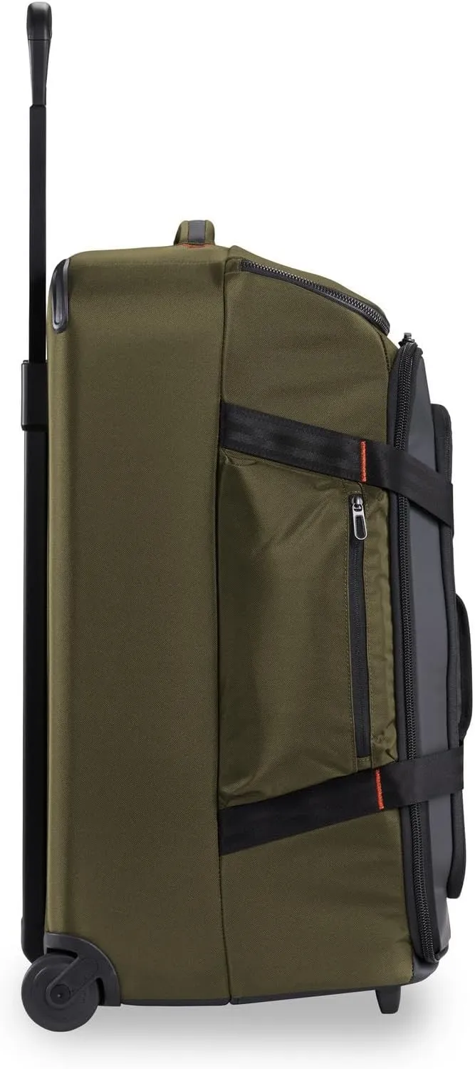 Briggs & Riley 27" Medium Upright Duffle - Checked Luggage for Travel, Suitcases with Wheels, Softside Rolling Bag for Men & Women, Self-Repairing Zipper - ZDX Collection, Hunter