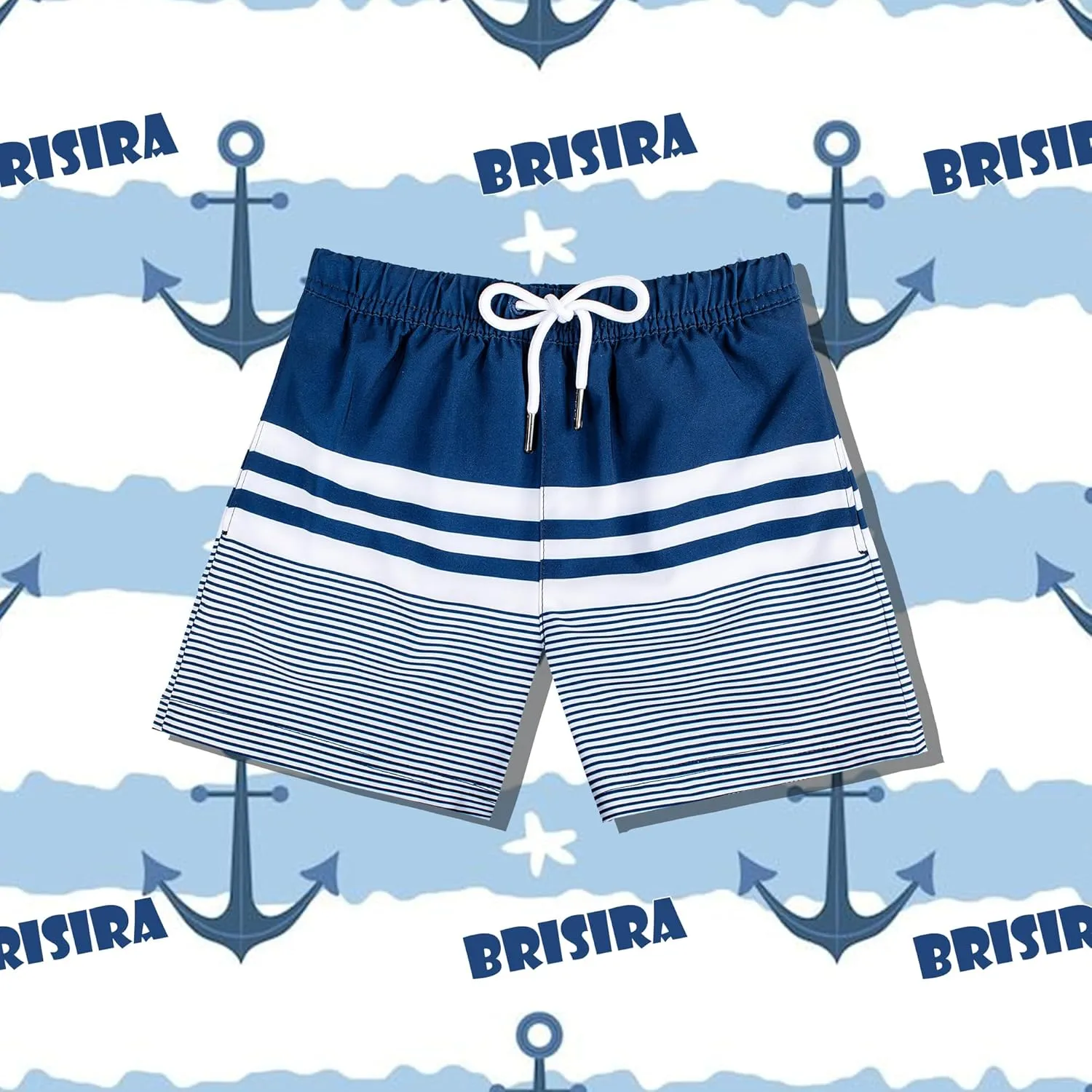 BRISIRA Boys Swim Trunks Bathing Suit Compression Boxer Brief Liner Anti-Chafe Swimsuit Swim Shorts Toddler Kids Youth Teen