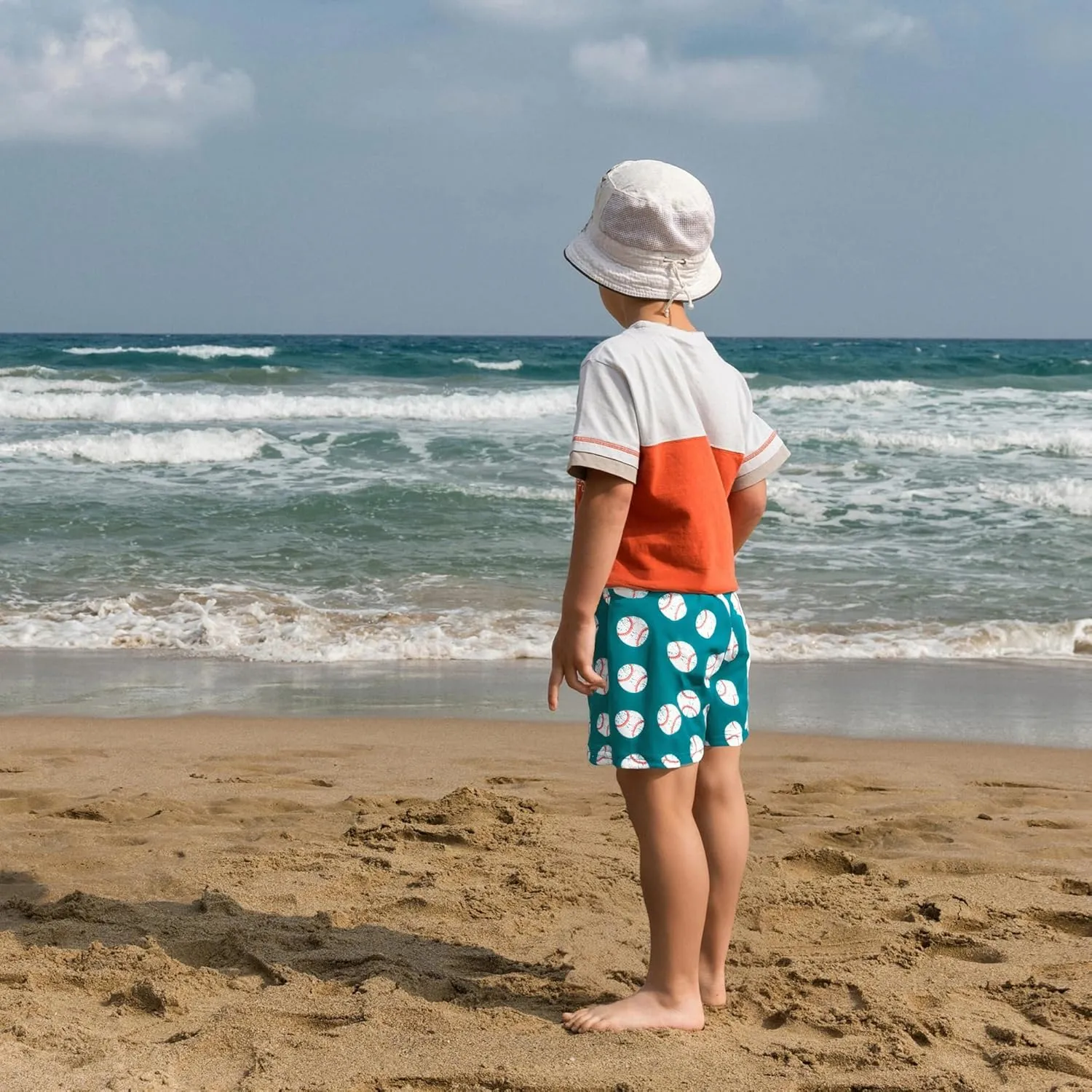 BRISIRA Boys Swim Trunks Bathing Suit Compression Boxer Brief Liner Anti-Chafe Swimsuit Swim Shorts Toddler Kids Youth Teen