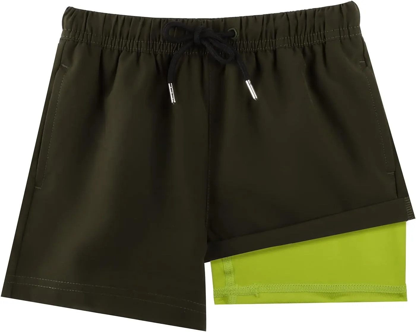 BRISIRA Boys Swim Trunks Bathing Suit Compression Boxer Brief Liner Swim Shorts Swimsuit Anti-Chafe Toddler Kids Youth Teen