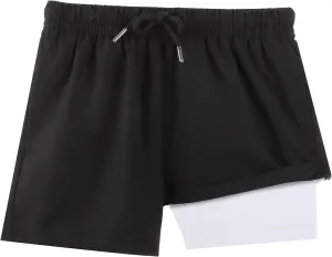 BRISIRA Boys Swim Trunks Bathing Suit Compression Boxer Brief Liner Swim Shorts Swimsuit Anti-Chafe Toddler Kids Youth Teen