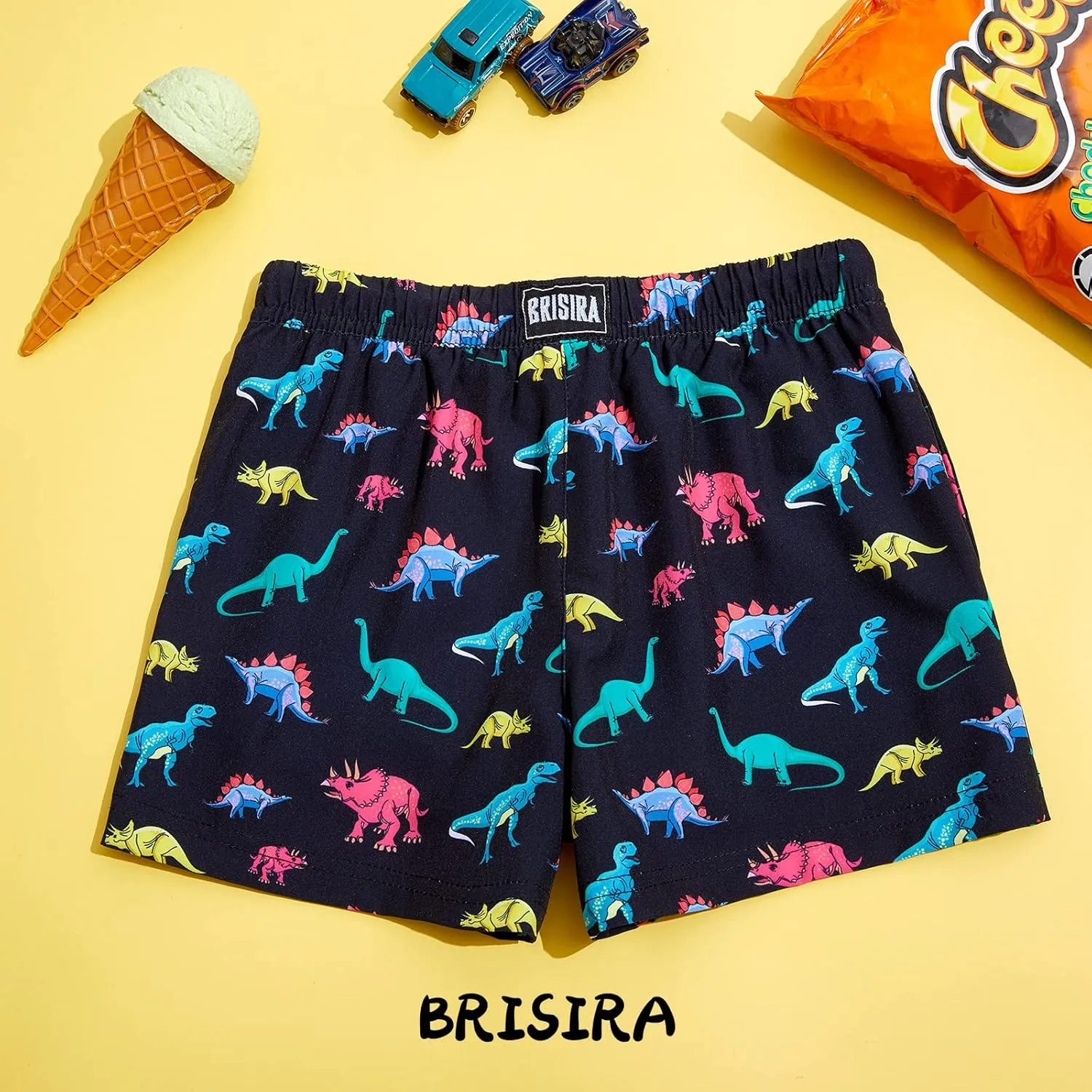 BRISIRA Boys Swim Trunks Bathing Suit Compression Boxer Brief Liner Swim Shorts Swimsuit Anti-Chafe Toddler Kids Youth Teen