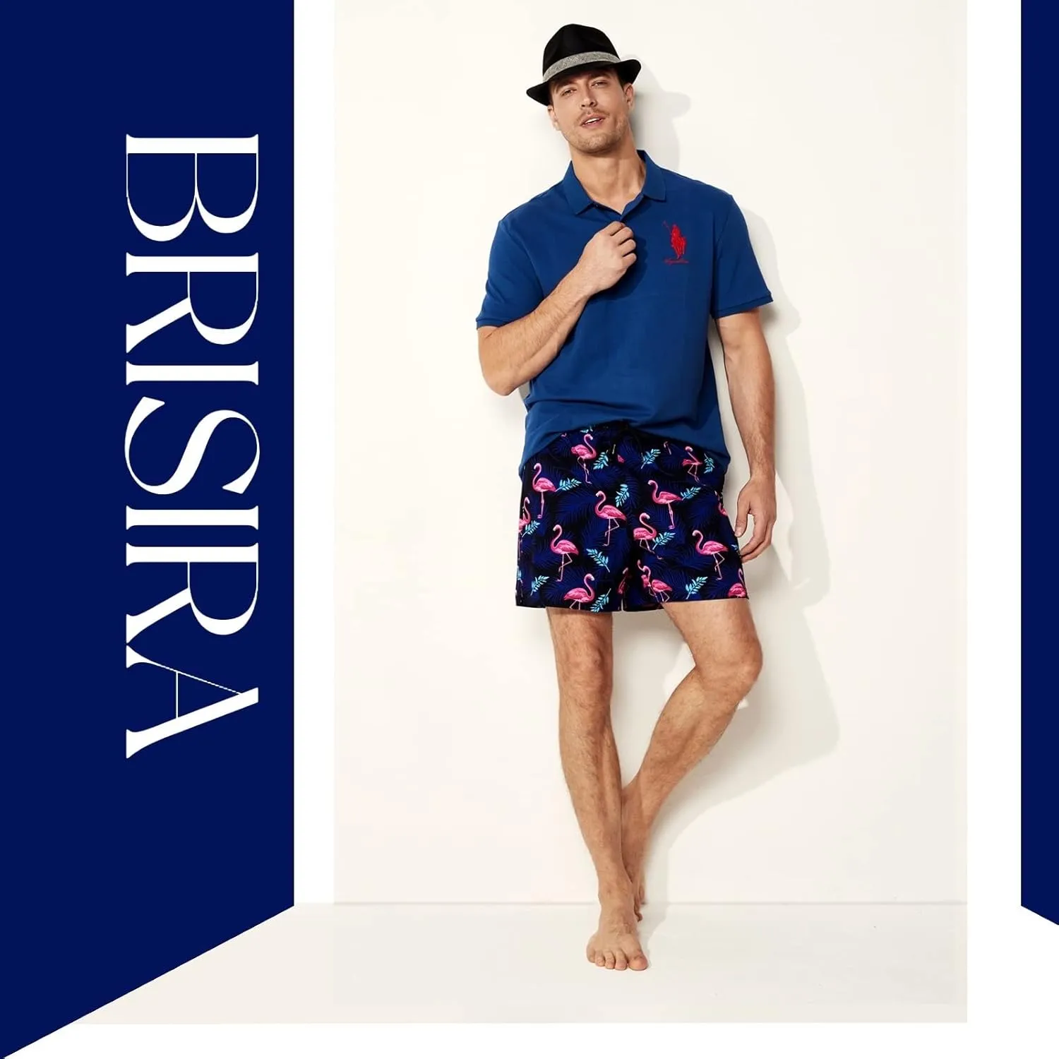 BRISIRA Mens Swim Trunks Bathing Suit 5 Inch Inseam Compression Liner Beach Swim Shorts Swimwear Quick Dry Zipper Pocket