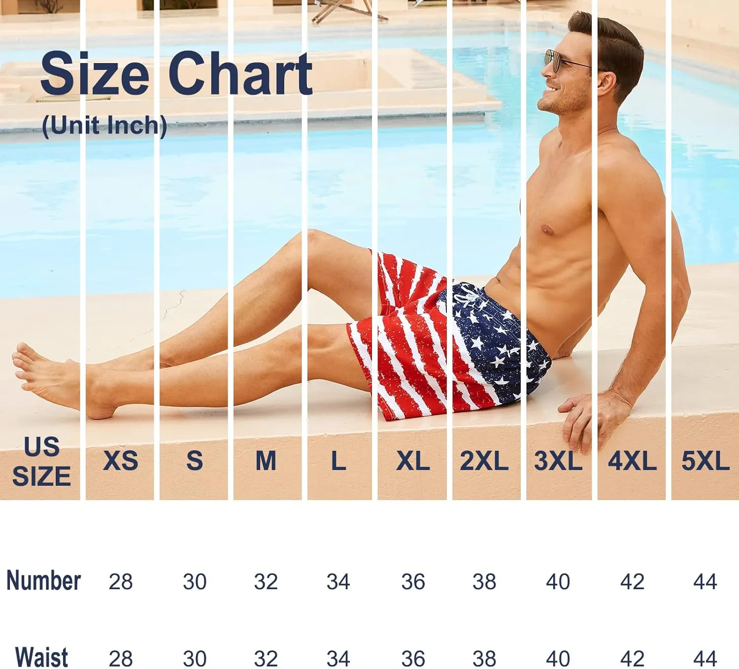 BRISIRA Mens Swim Trunks Bathing Suit 5 Inch Inseam Compression Liner Beach Swim Shorts Swimwear Quick Dry Zipper Pocket
