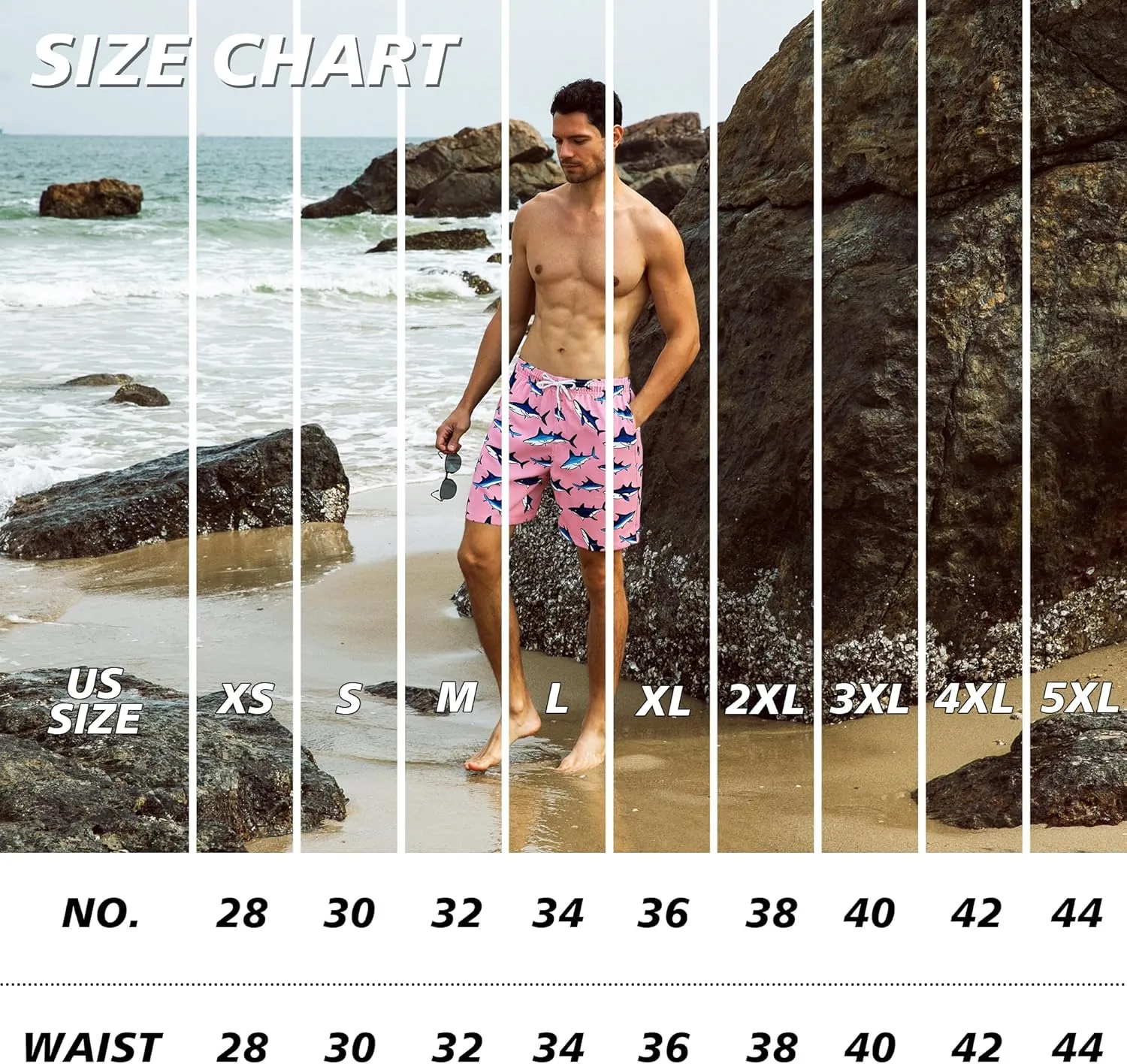 BRISIRA Mens Swim Trunks Swim Shorts 7 inch Compression Liner Bathing Suit Beach Shorts Swimwear Stretch Quick Dry Pockets