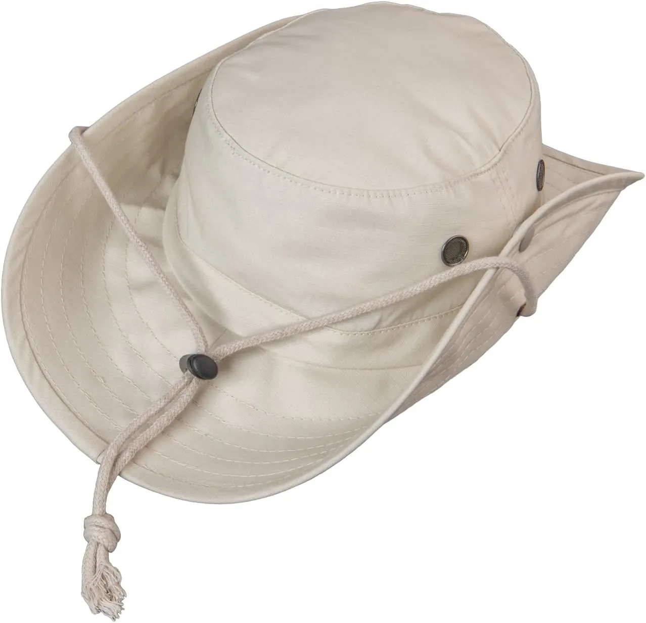 Broner Mens UV Blocker Big Brim Cotton Ripstop Sun Hat with Chincord