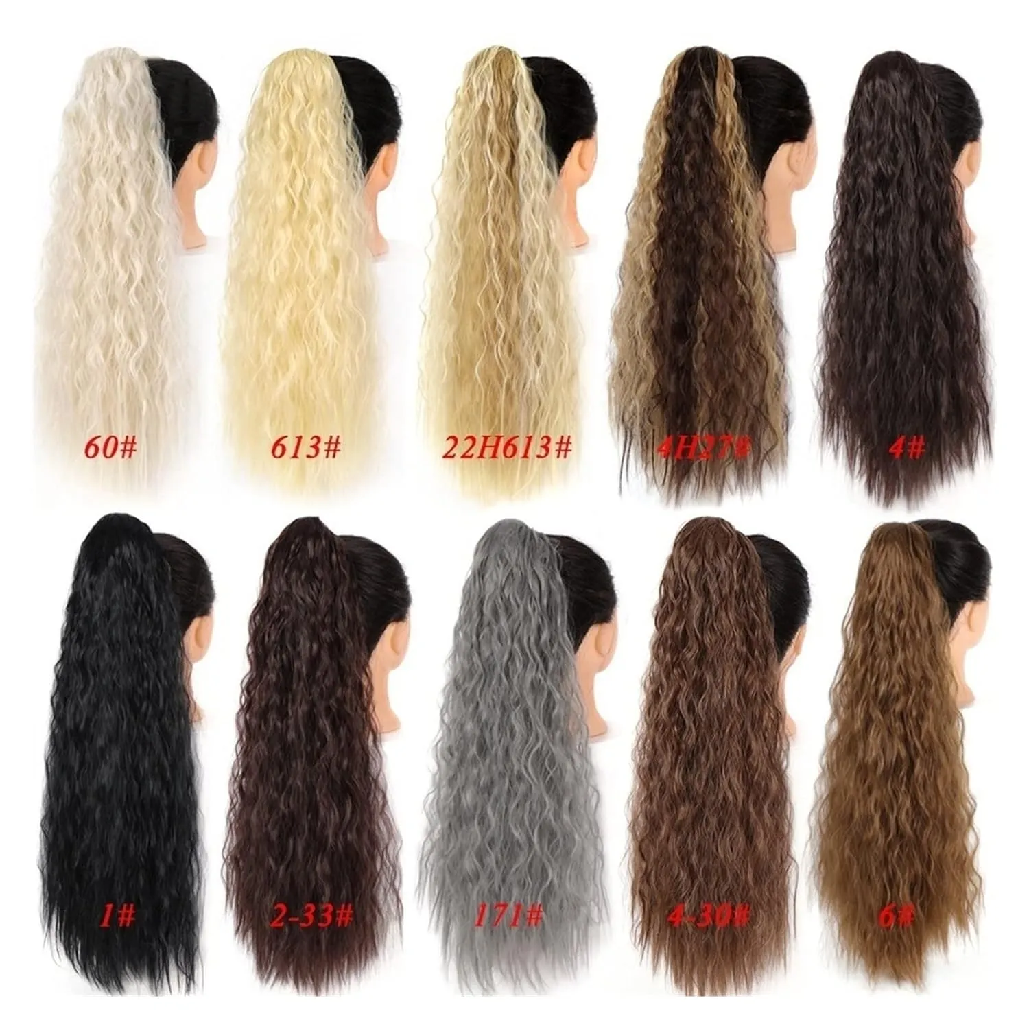 Bun Hair Pieces for Women 24" Long Curly With Drawstring Puff Ponytail Hair Extension Synthetic Ponytail Hair Clip Bun for Women's Everyday Use Messy Bun Hair Piece(09)