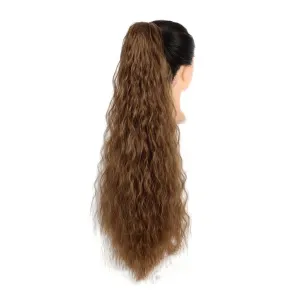Bun Hair Pieces for Women 24" Long Curly With Drawstring Puff Ponytail Hair Extension Synthetic Ponytail Hair Clip Bun for Women's Everyday Use Messy Bun Hair Piece(09)