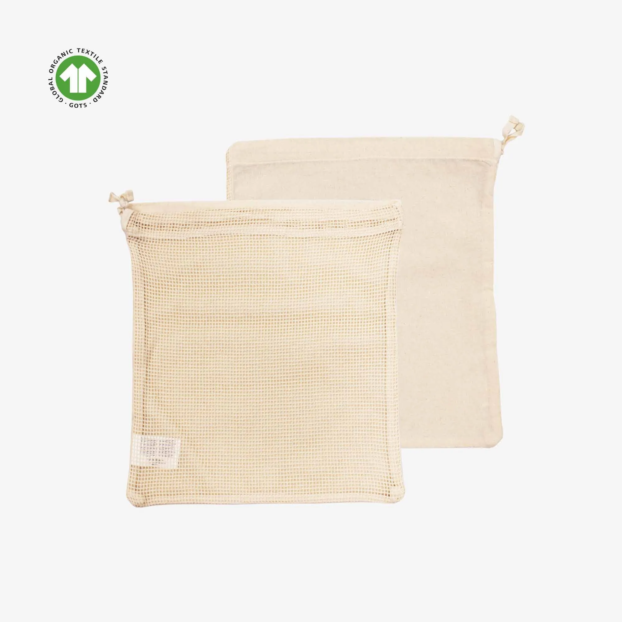 Calix Organic Cotton Mesh Drawstring Produce Bags