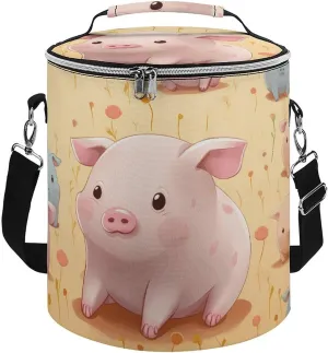 Camping Cooler Bag, Colorful Cute Pig Print Portable Ice Pack Outdoor Cooler Bag Picnic Cooler Bag Foldable Cooler Bag, style