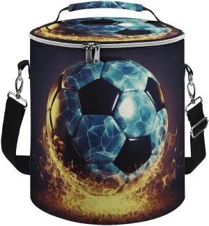 Camping Cooler Bag, Cool Soccer Ball Print Portable Ice Pack Outdoor Cooler Bag Picnic Cooler Bag Foldable Cooler Bag, style