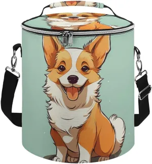 Camping Cooler Bag, Corgi Cute Dog Print Portable Ice Pack Outdoor Cooler Bag Picnic Cooler Bag Foldable Cooler Bag, style