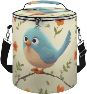 Camping Cooler Bag, Cute Bird Print Portable Ice Pack Outdoor Cooler Bag Picnic Cooler Bag Foldable Cooler Bag, style