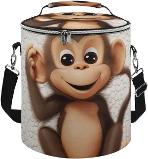 Camping Cooler Bag, Cute Monkey Print Portable Ice Pack Outdoor Cooler Bag Picnic Cooler Bag Foldable Cooler Bag, style