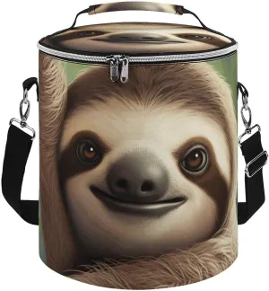 Camping Cooler Bag, Cute Sloth Print Portable Ice Pack Outdoor Cooler Bag Picnic Cooler Bag Foldable Cooler Bag, style