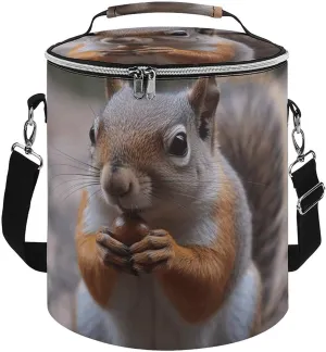 Camping Cooler Bag, Cute Squirrel Print Portable Ice Pack Outdoor Cooler Bag Picnic Cooler Bag Foldable Cooler Bag, style