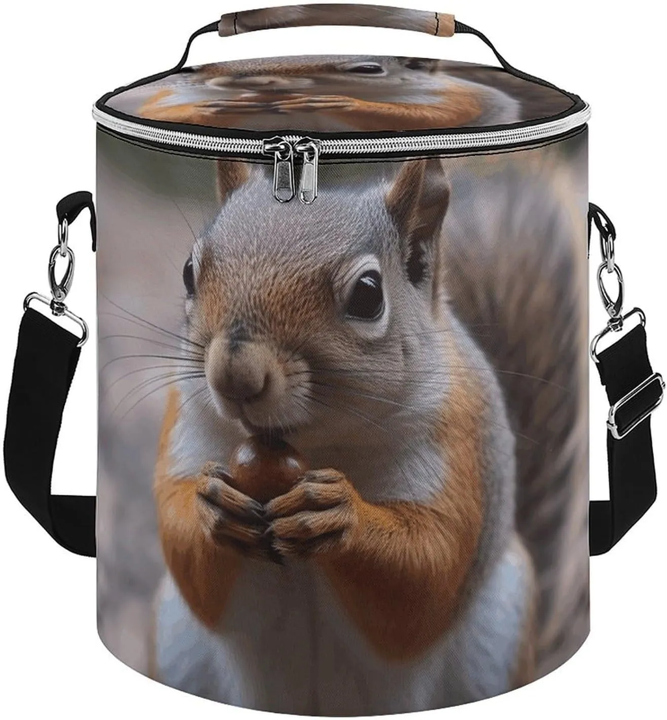 Camping Cooler Bag, Cute Squirrel Print Portable Ice Pack Outdoor Cooler Bag Picnic Cooler Bag Foldable Cooler Bag, style