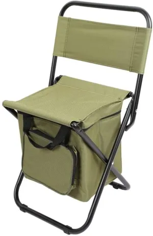 Camping Folding Chair Folding Backrest Camping Fishing Chair Stool Backpack with Cooler Insulated Picnic Bag Hiking Seat Bag