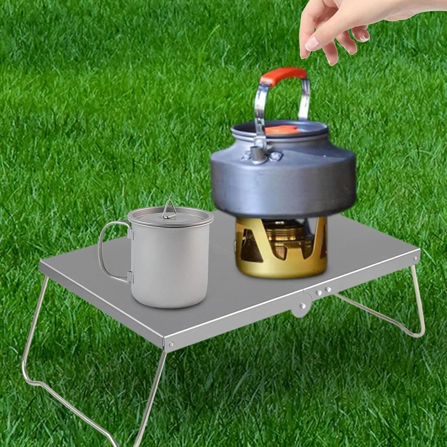 Camping Folding Table Portable Lightweight Easy Carrying Outdoor Furniture Camping Table for Picnic BBQ Outdoor camping table Foldable camping table Wilderness camping table Hiking camping ta