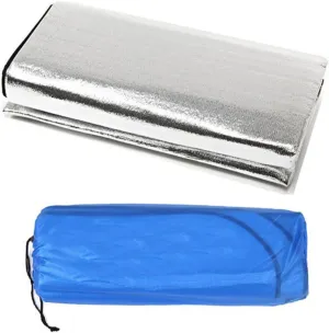 Camping Mat Aluminum Foil Picnic Sleeping Pad for Outdoor Use Double Sided Protection from Damp Grass and Portable Design with Carry