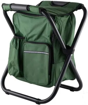 Camping Stools, Backpack Chair for Outdoor Enthusiasts, Portable Fishing Chair with Large Capacity, Durable & Compact, Gift for Men, for Camping, Hiking, Beach & Picnic ArmyGreen