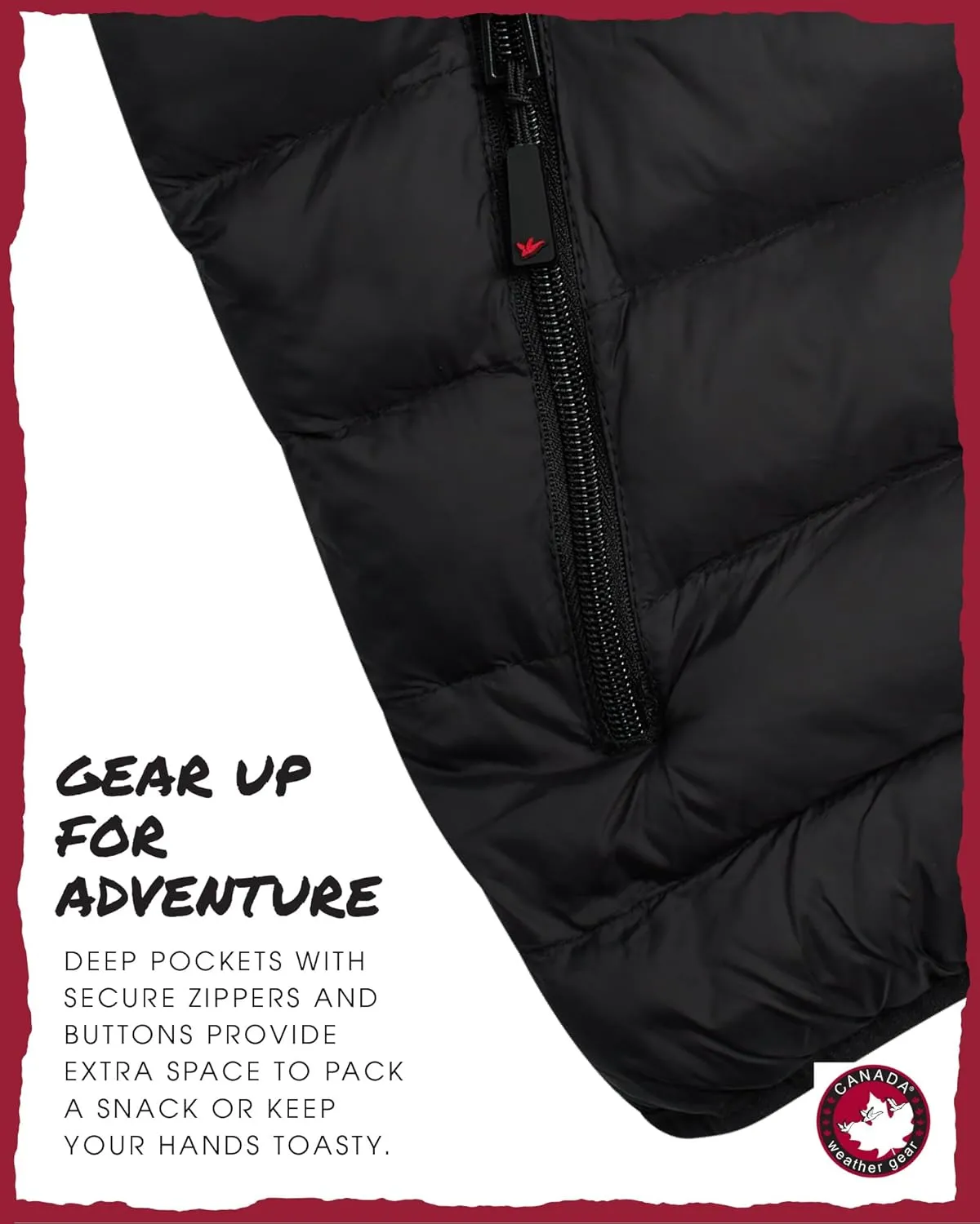 CANADA WEATHER GEAR Mens' Puffer Jacket - Lightweight Packable Bubble Coat, Water Resistant Outerwear Jackets for Men (M-XXL)