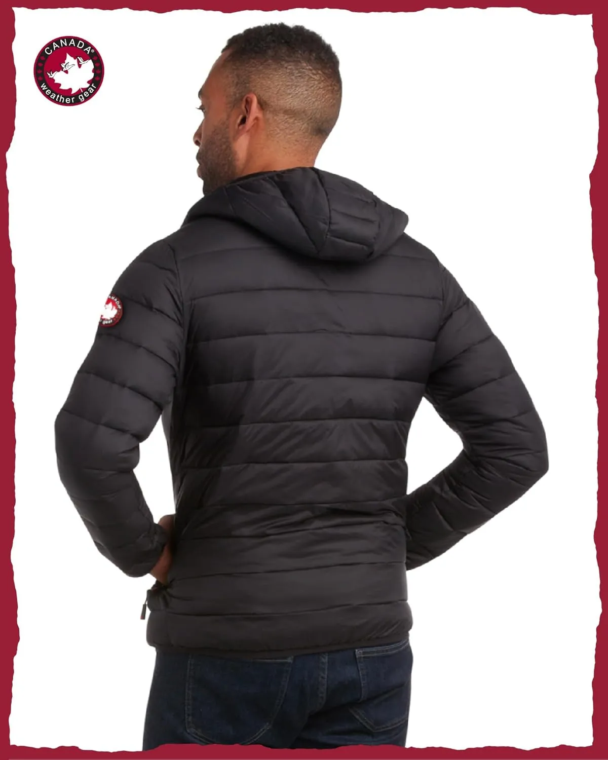 CANADA WEATHER GEAR Mens' Puffer Jacket - Lightweight Packable Bubble Coat, Water Resistant Outerwear Jackets for Men (M-XXL)
