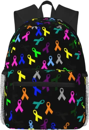 Cancer Ribbon Lightweight Packable Backpack Travel Casual Hiking Daypack Foldable Backpack For Men Women
