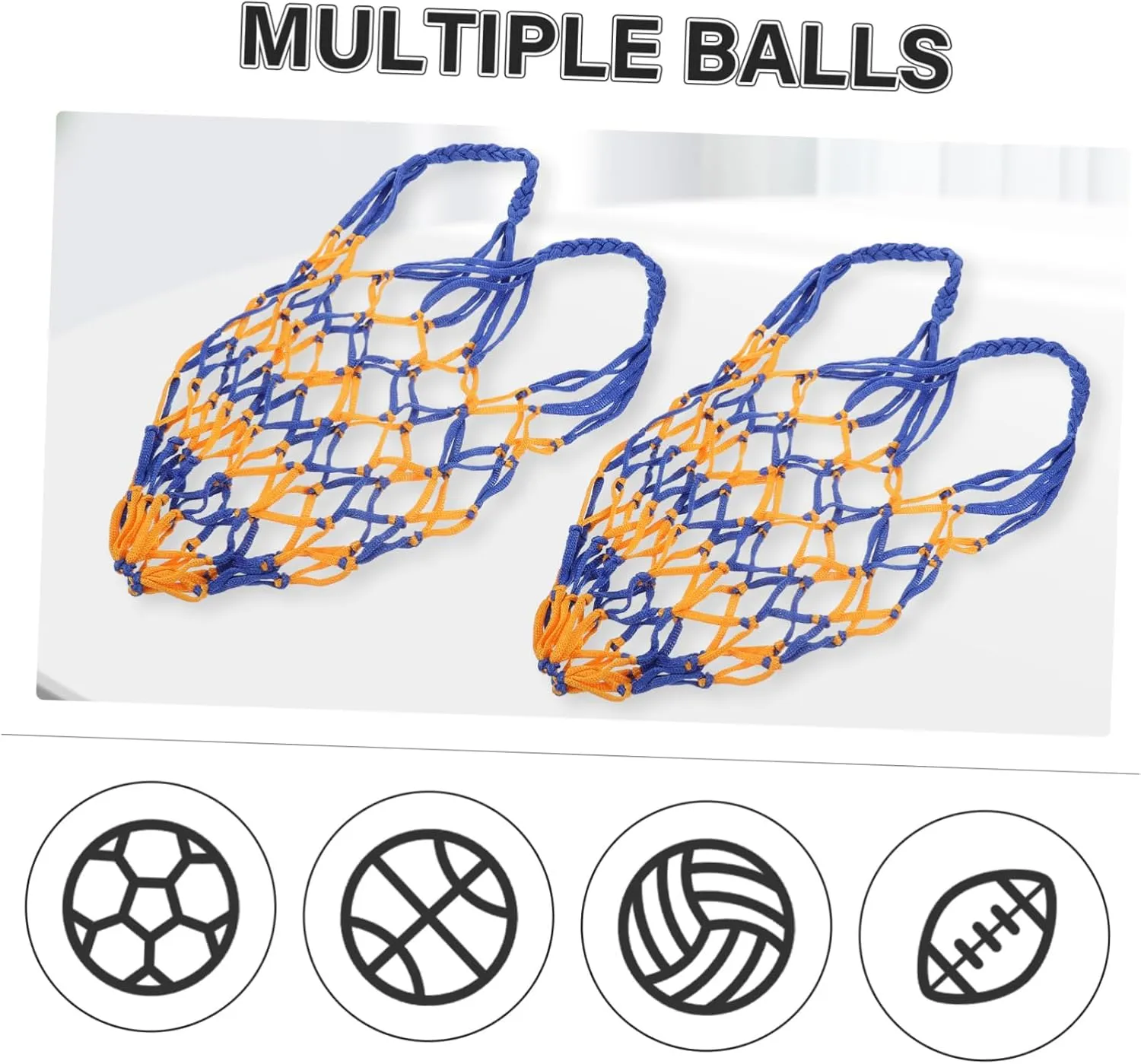 Capacity Basketball Net Bag Multi Function Sports Balls Organizer for Soccer Football Volleyball Durable