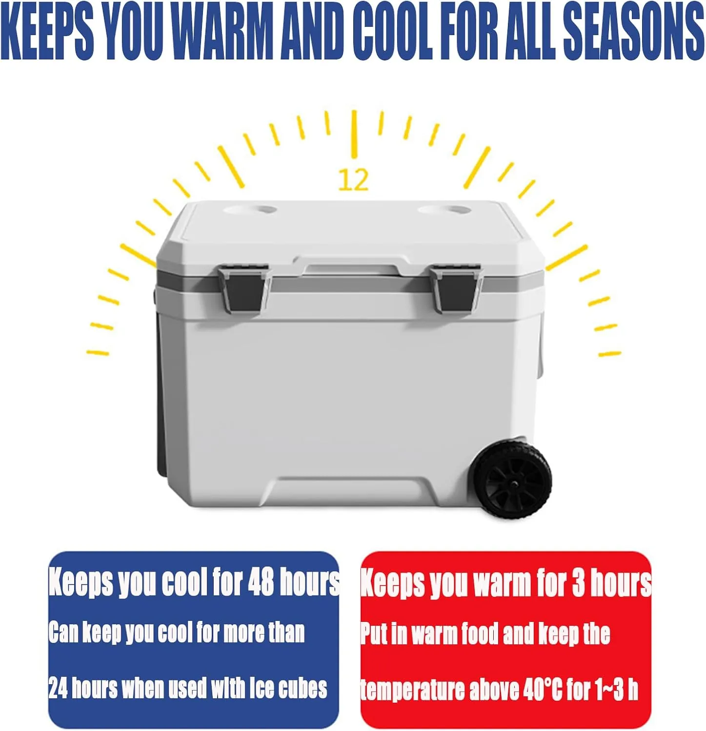 Car Camping Coolers for Buick Century/Concept/Electra E4/Electra E5/Enclave/Encore, Waterproof Portable Cooler, Leak Proof Picnic Insulated Bag, Ultra-Light Premium Ice Chest Box