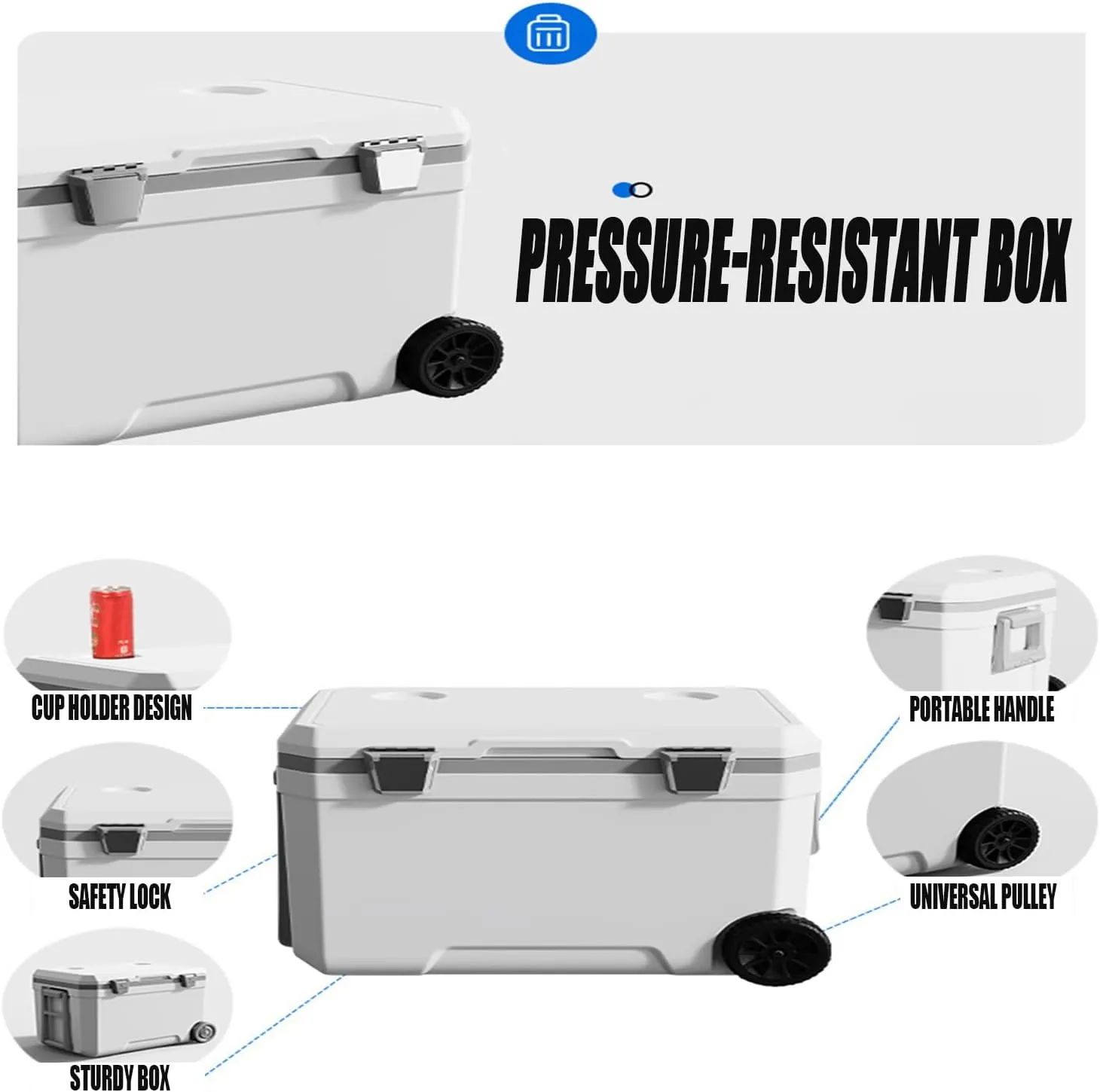 Car Camping Coolers for Buick Century/Concept/Electra E4/Electra E5/Enclave/Encore, Waterproof Portable Cooler, Leak Proof Picnic Insulated Bag, Ultra-Light Premium Ice Chest Box