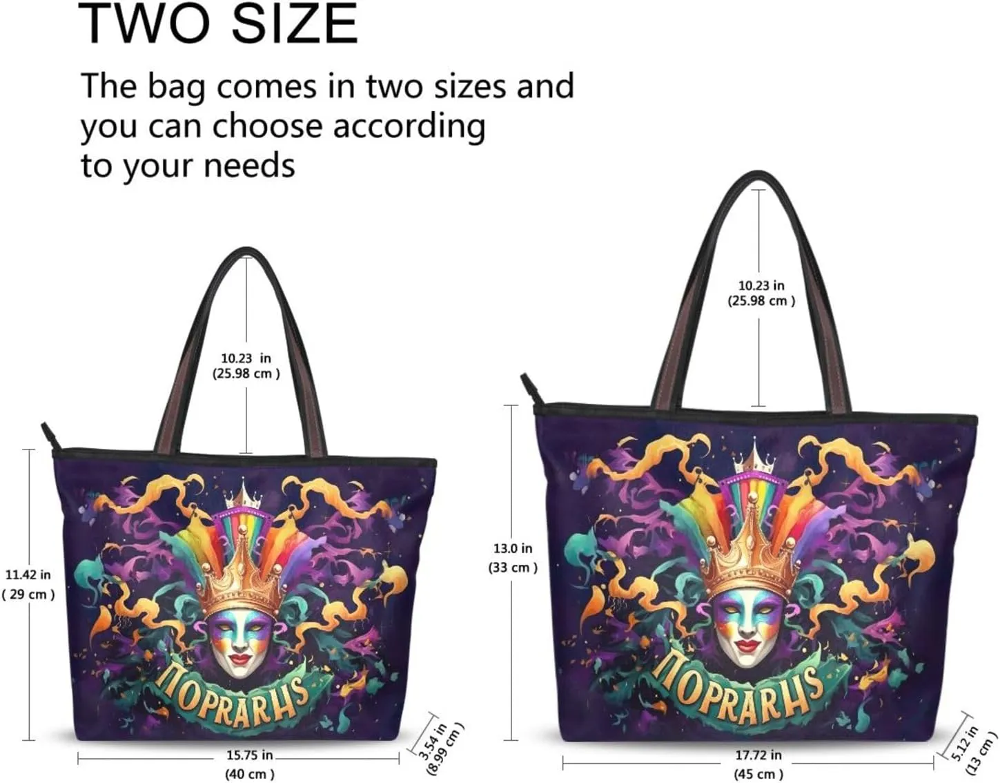 Carnival Mask Tote Bag for Women Casual Shoulder Bag Women Hobo Bag Top Handle Handbag for Shopping Travel Work