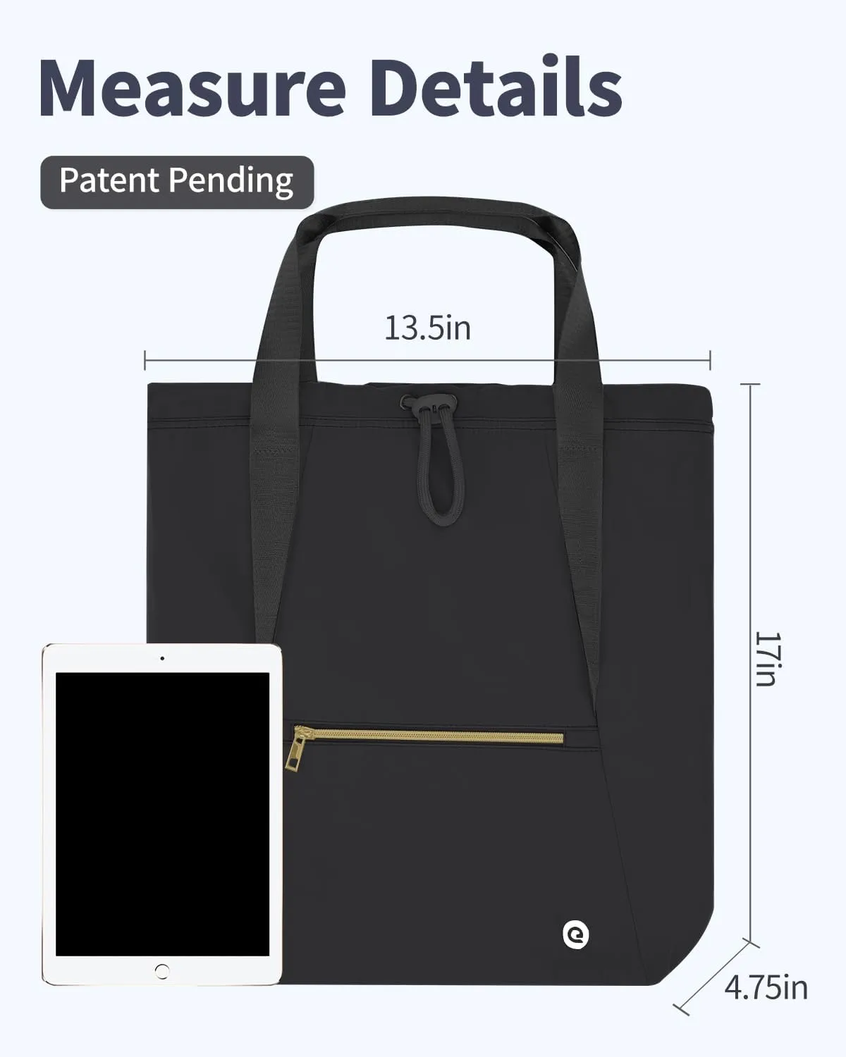 Ceneda Drawstring Backpack String Bag for Women Men Water Resistant Drawstring Bags Gym Sack with Two Zipper Pockets Sports Gym Bag (Black)