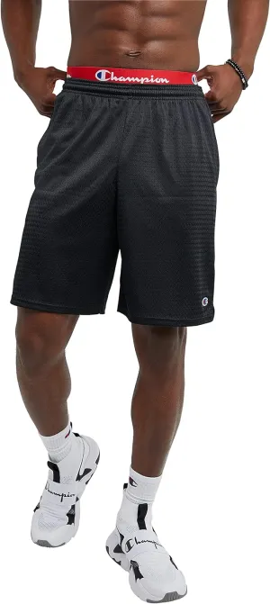 Champion mens 9" Shorts, Mesh Shorts, 9", Mesh Basketball Shorts, Mesh Gym running shorts, Black-407q88, XX-Large US