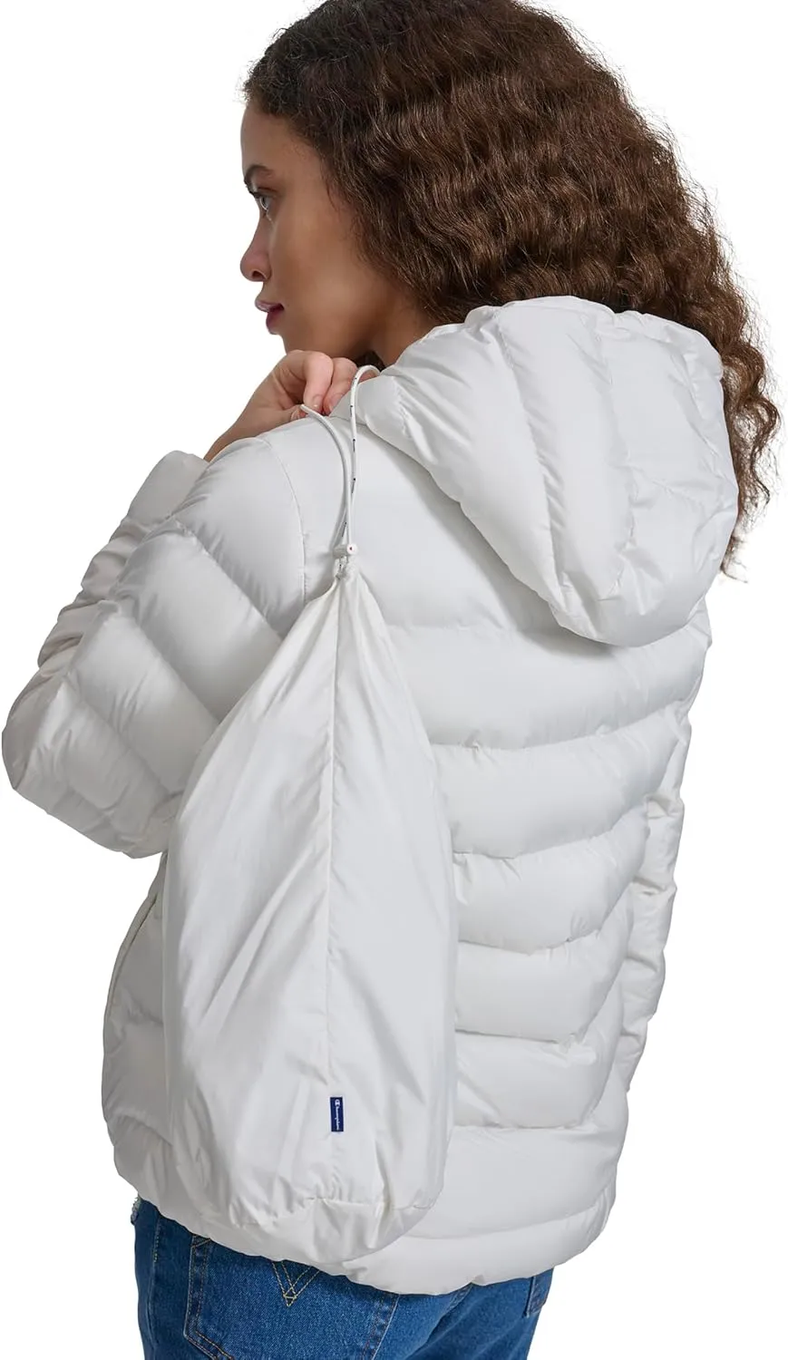 Champion Women's Quilted Coat Packable Puffer Jacket with Hood