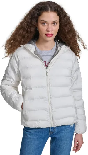 Champion Women's Quilted Coat Packable Puffer Jacket with Hood