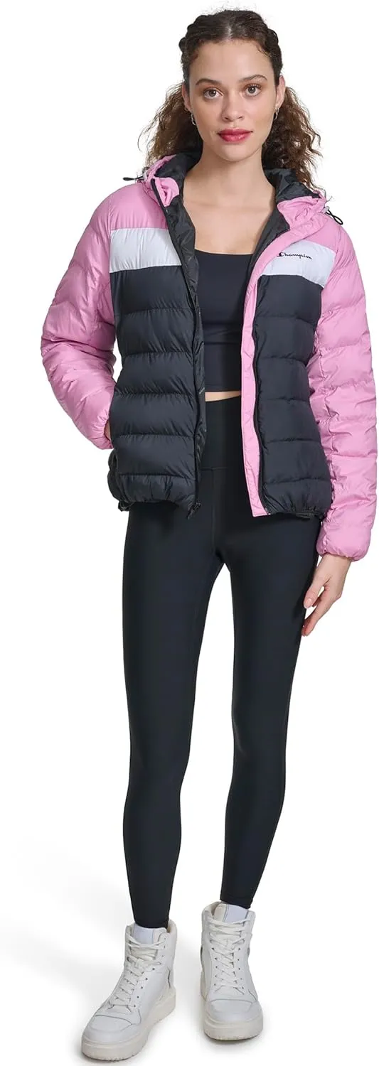 Champion Women's Quilted Coat Packable Puffer Jacket with Hood
