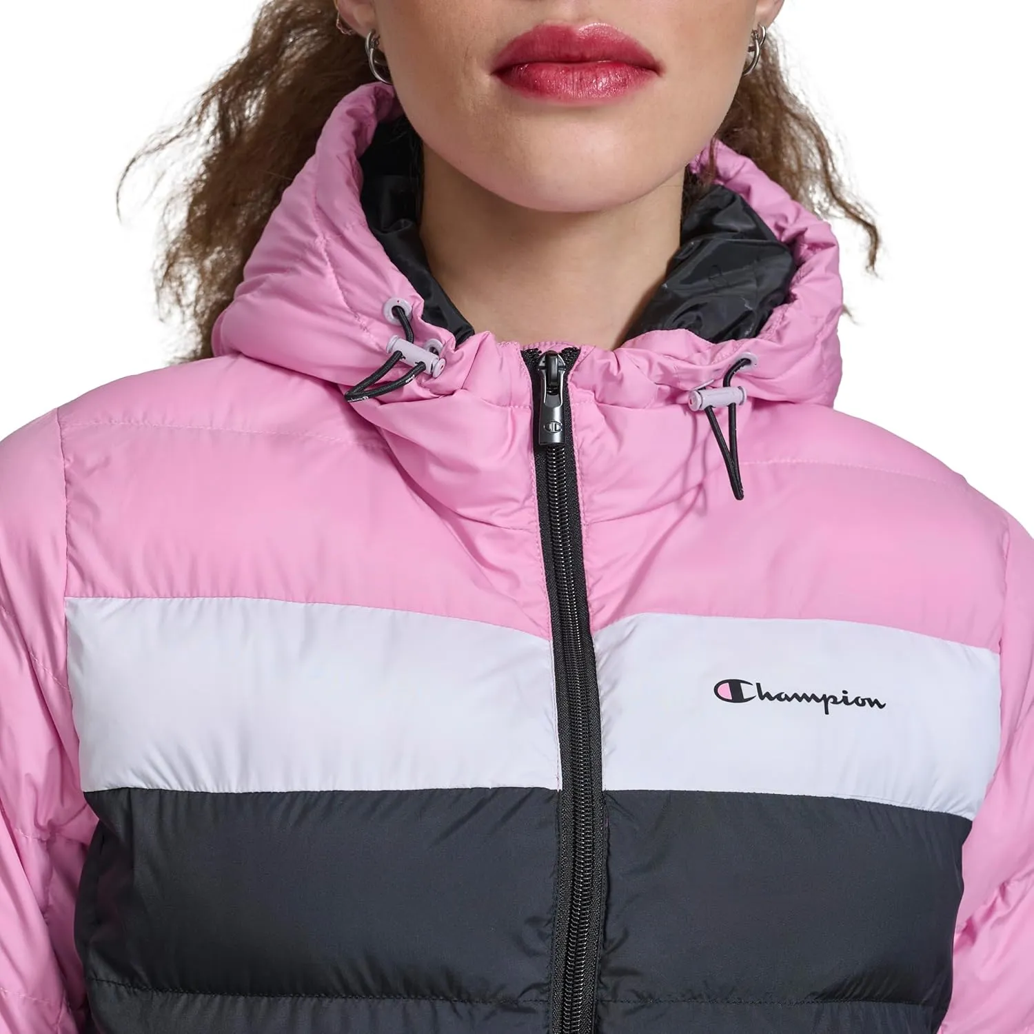 Champion Women's Quilted Coat Packable Puffer Jacket with Hood